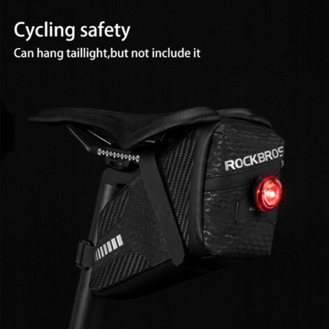Torba rowerowa wodoodporna mocowana pod siodełko pojmność 1.5L czarna Torba rowerowa wodoodporna mocowana pod siodełko pojmność 1.5L czarna