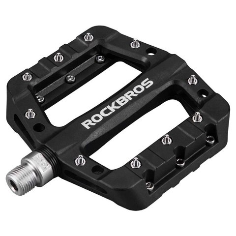 Zestaw pedałów rowerowych MTB atntypoślizgowe nylon i stal czarny Zestaw pedałów rowerowych MTB atntypoślizgowe nylon i stal czarny
