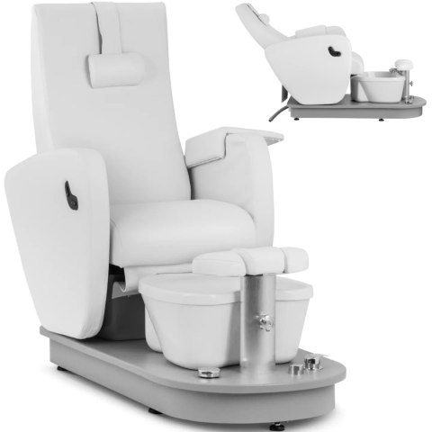 Fotel kosmetyczny podologiczny do pedicure z brodzikiem elektryczny HAVANA - biały Fotel kosmetyczny podologiczny do pedicure z brodzikiem elektryczny HAVANA - biały