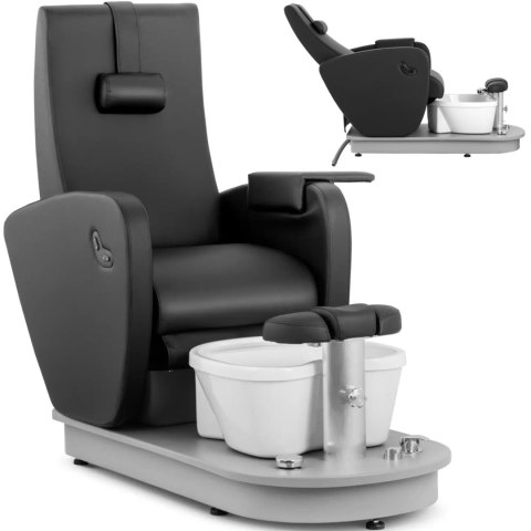 Fotel podologiczny kosmetyczny do pedicure z brodzikiem elektryczny HAVANA - czarny Fotel podologiczny kosmetyczny do pedicure z brodzikiem elektryczny HAVANA - czarny