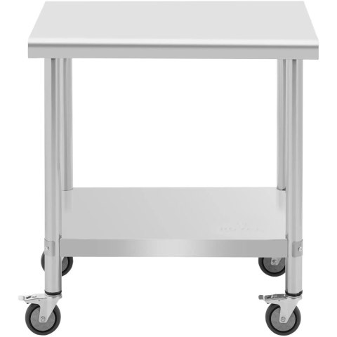 Stół blat roboczy na kółkach 2 poziomy 60 x 80 cm STAL do 135 kg Stół blat roboczy na kółkach 2 poziomy 60 x 80 cm STAL do 135 kg
