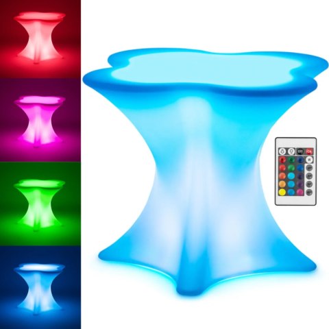 Stolik barowy klubowy podświetlany RGBW LED 80 x 80 x 110 cm Stolik barowy klubowy podświetlany RGBW LED 80 x 80 x 110 cm