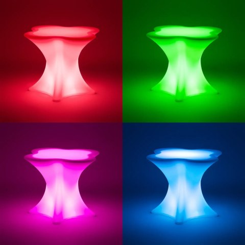 Stolik barowy klubowy podświetlany RGBW LED 80 x 80 x 110 cm Stolik barowy klubowy podświetlany RGBW LED 80 x 80 x 110 cm