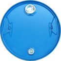 Beczka stalowa metalowa TH 60L korki 2 i 3/4 - NIEBIESKO-ŻÓŁTA