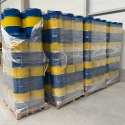 Beczka stalowa metalowa TH 60L korki 2 i 3/4 - NIEBIESKO-ŻÓŁTA