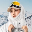 Ciepła kominiarka z futerka zimowa narciarska Arctic Velvet rozmiar L - biała