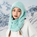 Ciepła kominiarka z futerka zimowa narciarska Arctic Velvet rozmiar L - miętowa