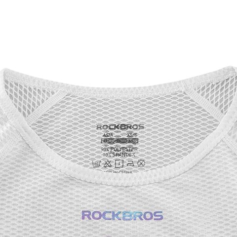 Koszulka kamizelka rowerowa tkanina 3D damska szybkoschnąca M / L - biała Koszulka kamizelka rowerowa tkanina 3D damska szybkoschnąca M / L - biała