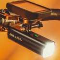 Lampka rowerowa przednia 5000mAh 1500lm IPX6 mocowanie Garmin i GoPro - czarna