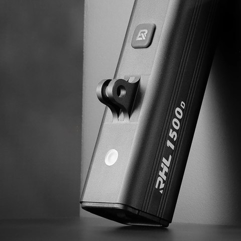 Lampka rowerowa przednia 5000mAh 1500lm IPX6 mocowanie Garmin i GoPro - czarna Lampka rowerowa przednia 5000mAh 1500lm IPX6 mocowanie Garmin i GoPro - czarna