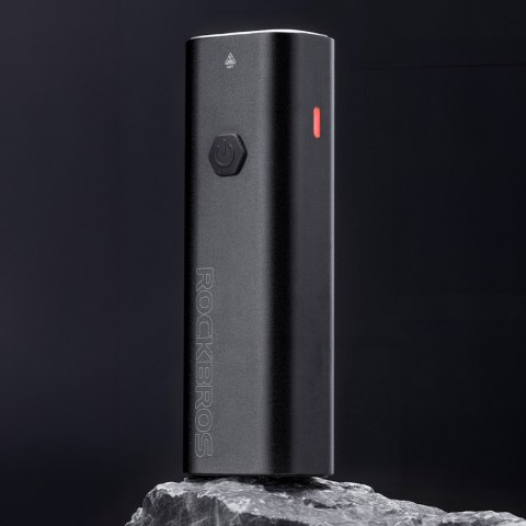 Lampka rowerowa przednia z funkcją latarki biała 600lm IPX6 USB-C - czarna Lampka rowerowa przednia z funkcją latarki biała 600lm IPX6 USB-C - czarna