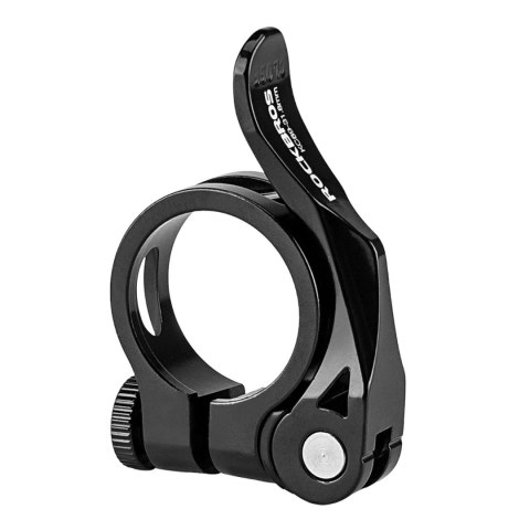 Obejma rowerowa zacisk do sztycy 27.2 i 28.6 mm pod siodełko z szybkozamykaczem - czarna Obejma rowerowa zacisk do sztycy 27.2 i 28.6 mm pod siodełko z szybkozamykaczem - czarna