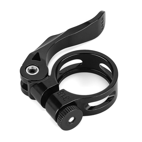 Obejma rowerowa zacisk do sztycy 27.2 i 28.6 mm pod siodełko z szybkozamykaczem - czarna Obejma rowerowa zacisk do sztycy 27.2 i 28.6 mm pod siodełko z szybkozamykaczem - czarna