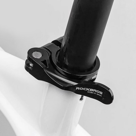 Obejma rowerowa zacisk do sztycy 27.2 i 28.6 mm pod siodełko z szybkozamykaczem - czarna Obejma rowerowa zacisk do sztycy 27.2 i 28.6 mm pod siodełko z szybkozamykaczem - czarna