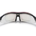 Okulary rowerowe polaryzujące 10001 - ZESTAW czarno-czerwone