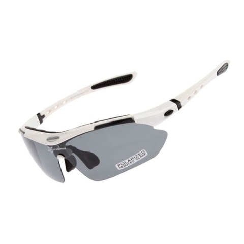 Okulary rowerowe polaryzujące 10002 - ZESTAW - białe Okulary rowerowe polaryzujące 10002 - ZESTAW - białe