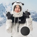 Rękawiczki narciarskie Panda dla dzieci i dorosłych rozmiar S - czarne/białe