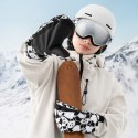 Rękawiczki narciarskie dziecięce bez palców Panda Heat rozmiar S - czarne/białe