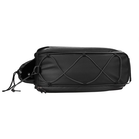 Torba rowerowa 10l na bagażnik z kieszeniami bocznymi 38.5x19.5x16cm - czarna Torba rowerowa 10l na bagażnik z kieszeniami bocznymi 38.5x19.5x16cm - czarna