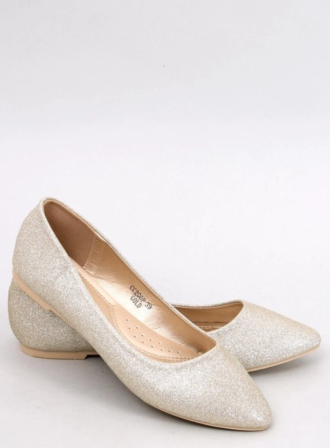 Baleriny brokatowe CHIESA GOLD Baleriny brokatowe CHIESA GOLD