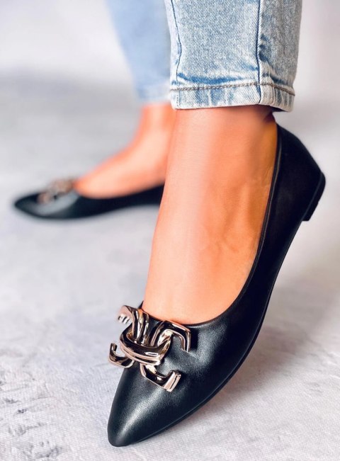 Baleriny eleganckie z klamerką SIMONA BLACK Baleriny eleganckie z klamerką SIMONA BLACK