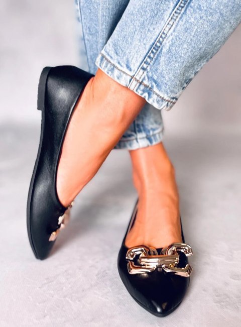 Baleriny eleganckie z klamerką SIMONA BLACK Baleriny eleganckie z klamerką SIMONA BLACK