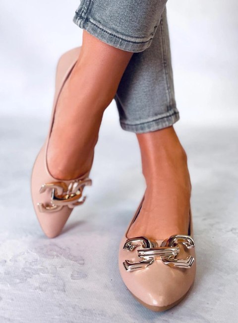 Baleriny eleganckie z klamerką SIMONA KHAKI Baleriny eleganckie z klamerką SIMONA KHAKI