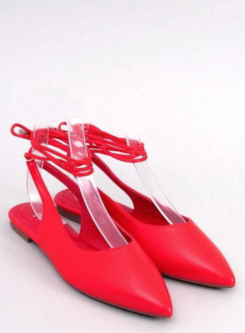 Baleriny z odkrytą piętą wiązane JODY RED Baleriny z odkrytą piętą wiązane JODY RED