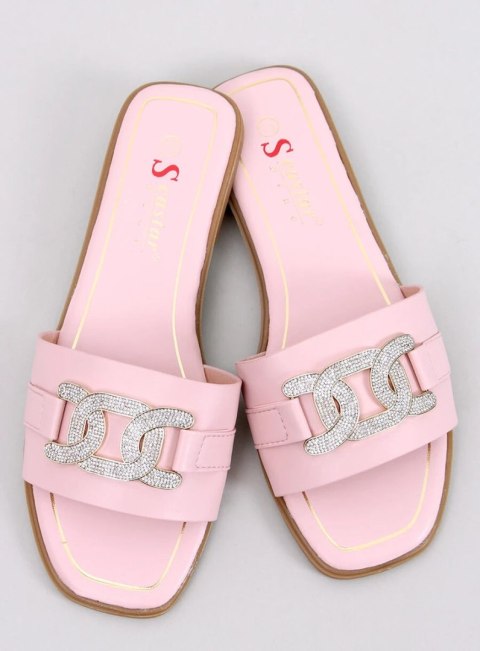 Klapki z cyrkoniami MILLE PINK Klapki z cyrkoniami MILLE PINK
