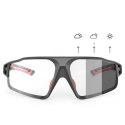 Okulary rowerowe fotochromowe UV400 z etui SP216BK - czarno-czerwone