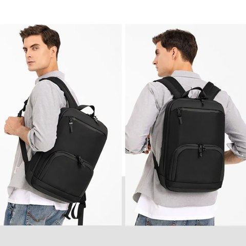 Plecak Premium na laptopa 15.6'' wodoodporny 42x11x30 cm - czarny Plecak Premium na laptopa 15.6'' wodoodporny 42x11x30 cm - czarny