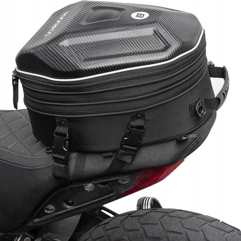 Torba motocyklowa plecak na kask mocowana na bak lub siedzeniu 35l - czarna Torba motocyklowa plecak na kask mocowana na bak lub siedzeniu 35l - czarna