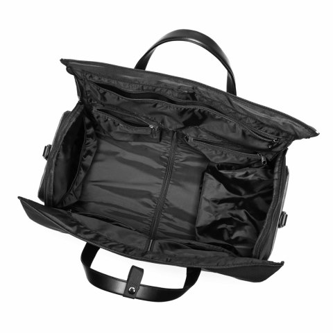 Torba podróżna Premium na garnitur i obuwie z kieszenią na mokre rzeczy 50l - czarna Torba podróżna Premium na garnitur i obuwie z kieszenią na mokre rzeczy 50l - czarna