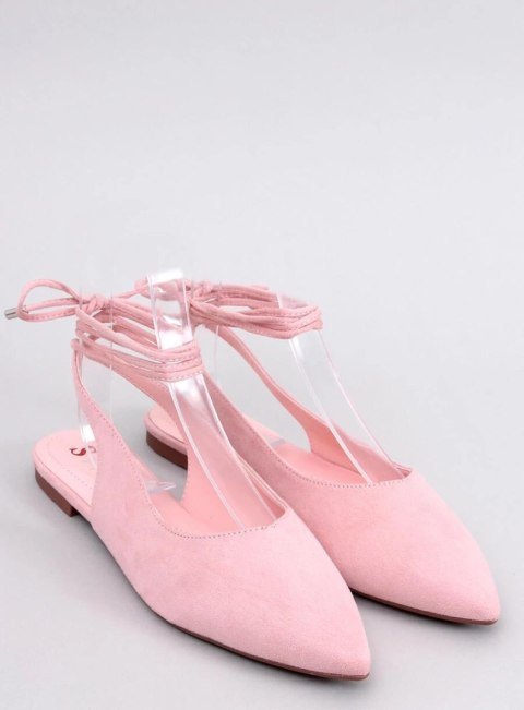Wiązane baleriny z odkrytą piętą PIRSON PINK Wiązane baleriny z odkrytą piętą PIRSON PINK