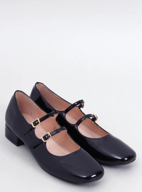 Baleriny na obcasie z paseczkami CORIGAN BLACK Baleriny na obcasie z paseczkami CORIGAN BLACK