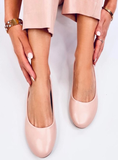 Baleriny ze skórzaną wkładką TOVA BEIGE Baleriny ze skórzaną wkładką TOVA BEIGE