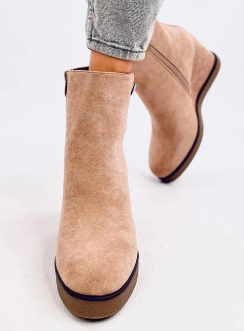 Botki na koturnie ROCHELLE KHAKI Botki na koturnie ROCHELLE KHAKI