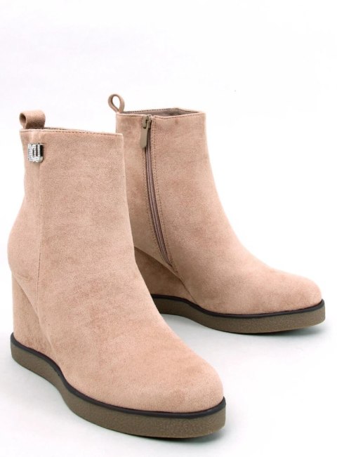 Botki na koturnie ROCHELLE KHAKI Botki na koturnie ROCHELLE KHAKI