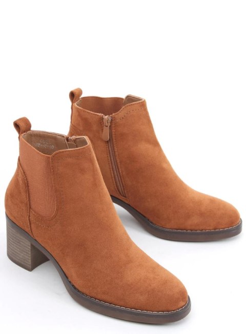 Botki na szerokim obcasie FILL CAMEL Botki na szerokim obcasie FILL CAMEL