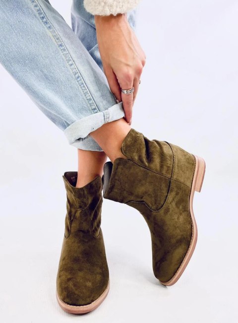 Botki na ukrytym koturnie DEER GREEN Botki na ukrytym koturnie DEER GREEN