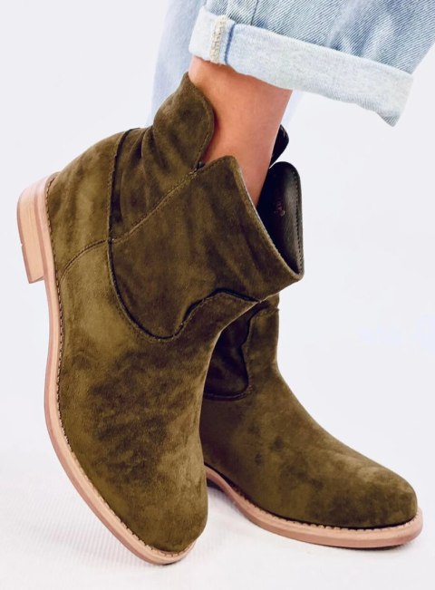 Botki na ukrytym koturnie DEER GREEN Botki na ukrytym koturnie DEER GREEN