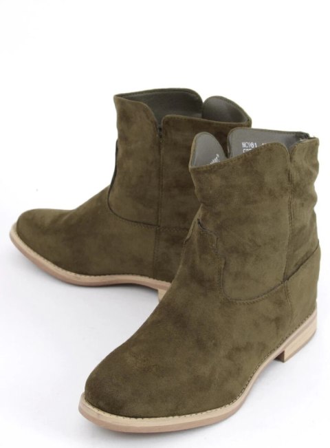 Botki na ukrytym koturnie DEER GREEN Botki na ukrytym koturnie DEER GREEN