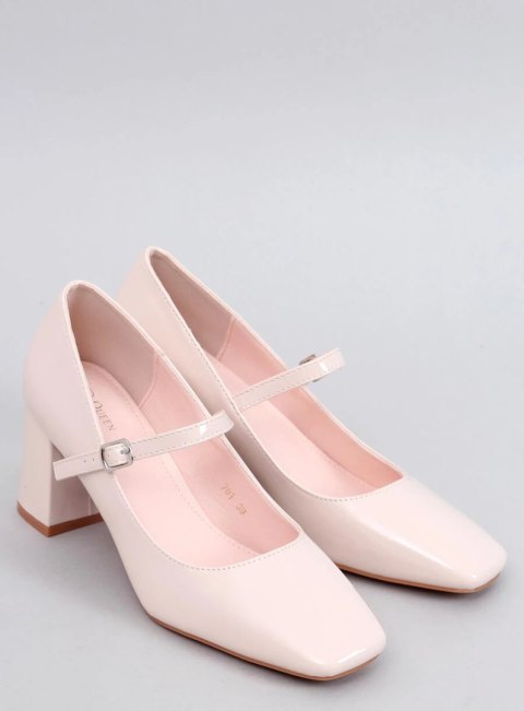 Czółenka na obcasie w stylu Mary Jane VALONIS BEIGE Czółenka na obcasie w stylu Mary Jane VALONIS BEIGE