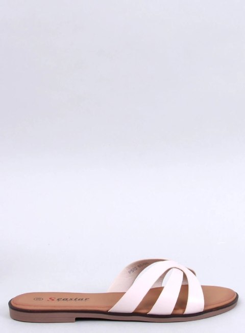 Delikatne klapki damskie FABRICES BEIGE Delikatne klapki damskie FABRICES BEIGE