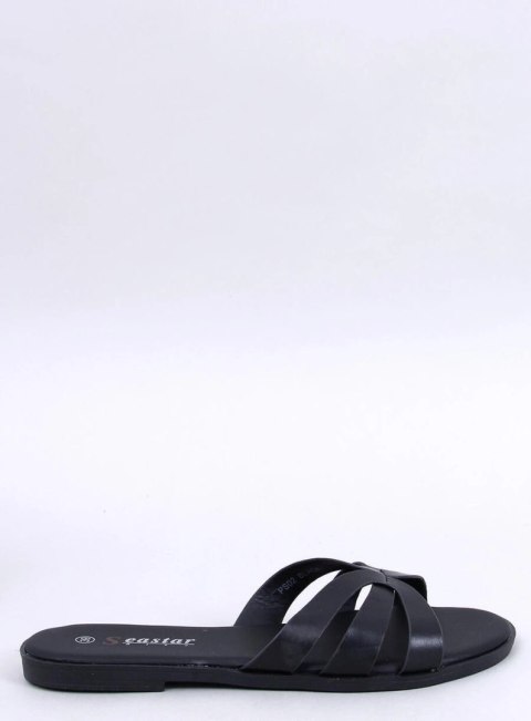 Delikatne klapki damskie FABRICES BLACK Delikatne klapki damskie FABRICES BLACK