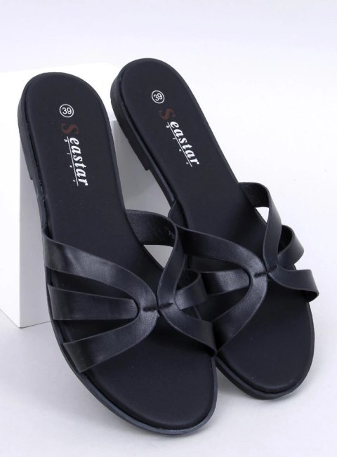 Delikatne klapki damskie FABRICES BLACK Delikatne klapki damskie FABRICES BLACK