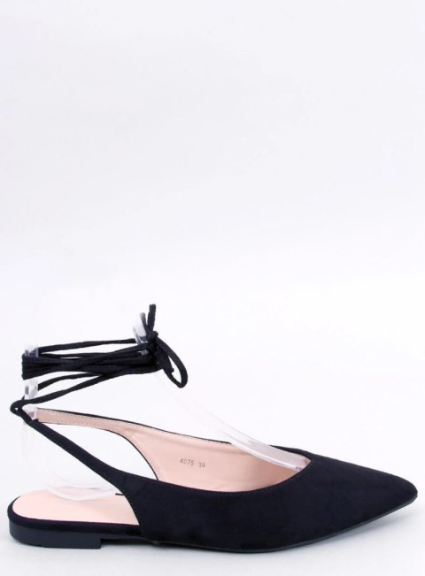 Baleriny bez pięty wiązane DENTONI BLACK Baleriny bez pięty wiązane DENTONI BLACK