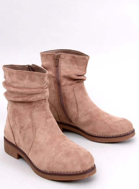 Botki z marszczoną cholewką BRACY KHAKI Botki z marszczoną cholewką BRACY KHAKI