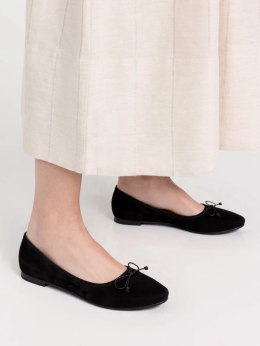 Damskie Baleriny BELLA BLACK - Klasyczna Elegancja z Nowoczesnym Akcentem