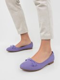 Damskie Baleriny BELLA PURPLE - Uroczy Minimalizm w Wyrazistym Odcieniu